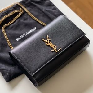 Saint Laurent Kate Bag Medium Black / Gold